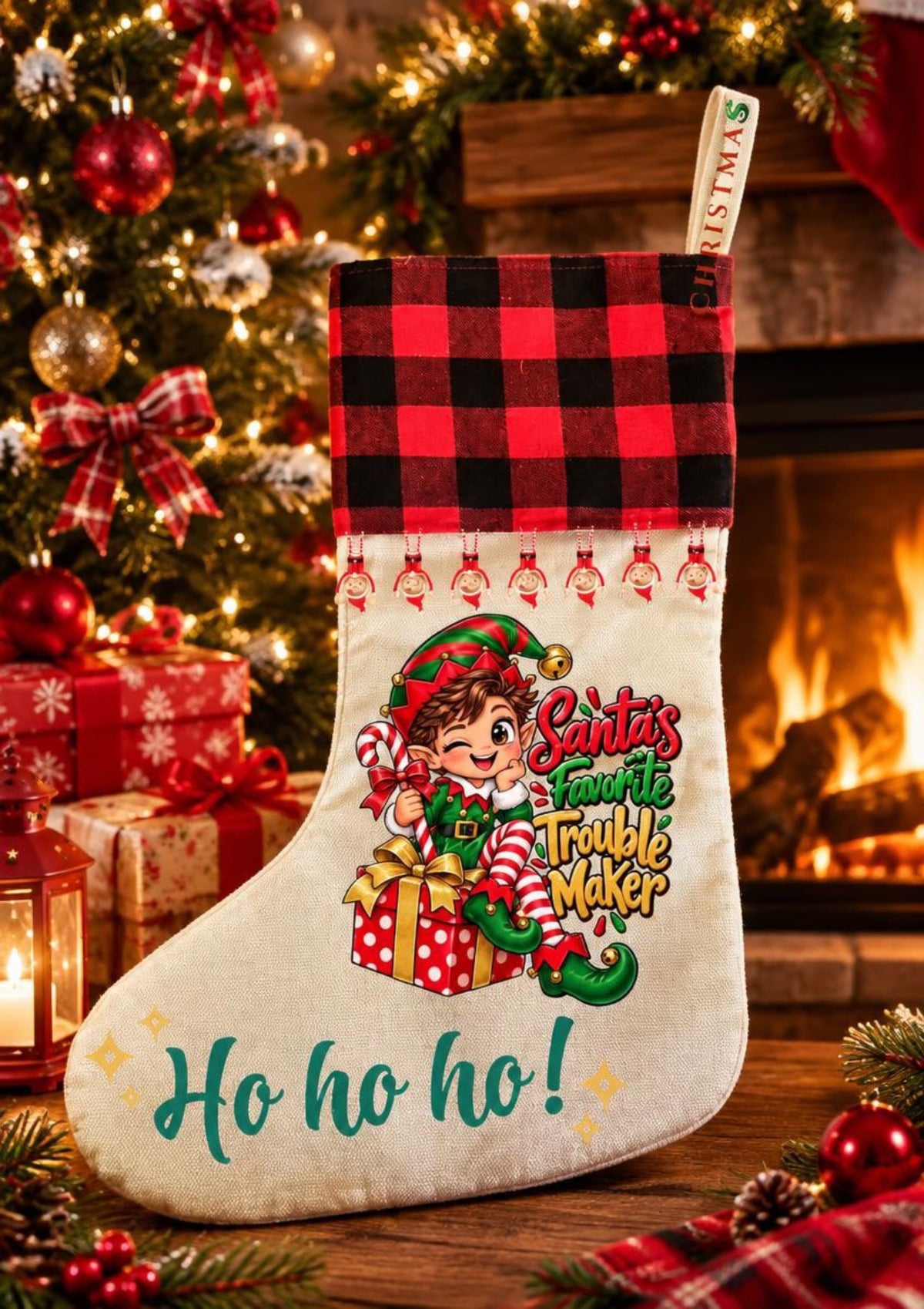 Favourite Trouble Maker - Personalised Christmas Stocking
