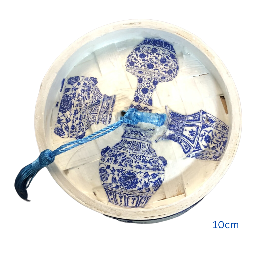 Bamboo Dim Sum Steamer - Blue and White Chinese Vase