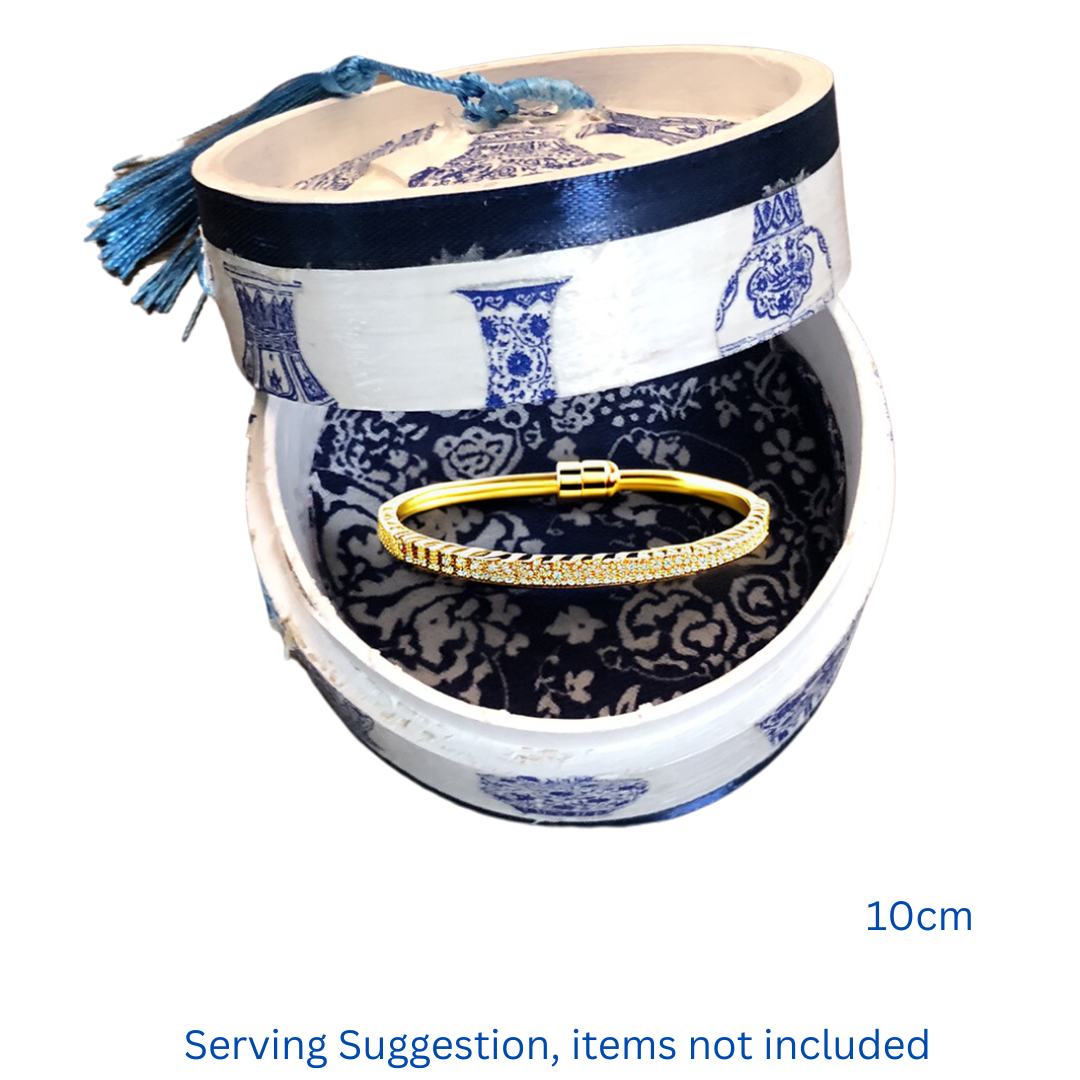 Bamboo Dim Sum Steamer - Blue and White Chinese Vase