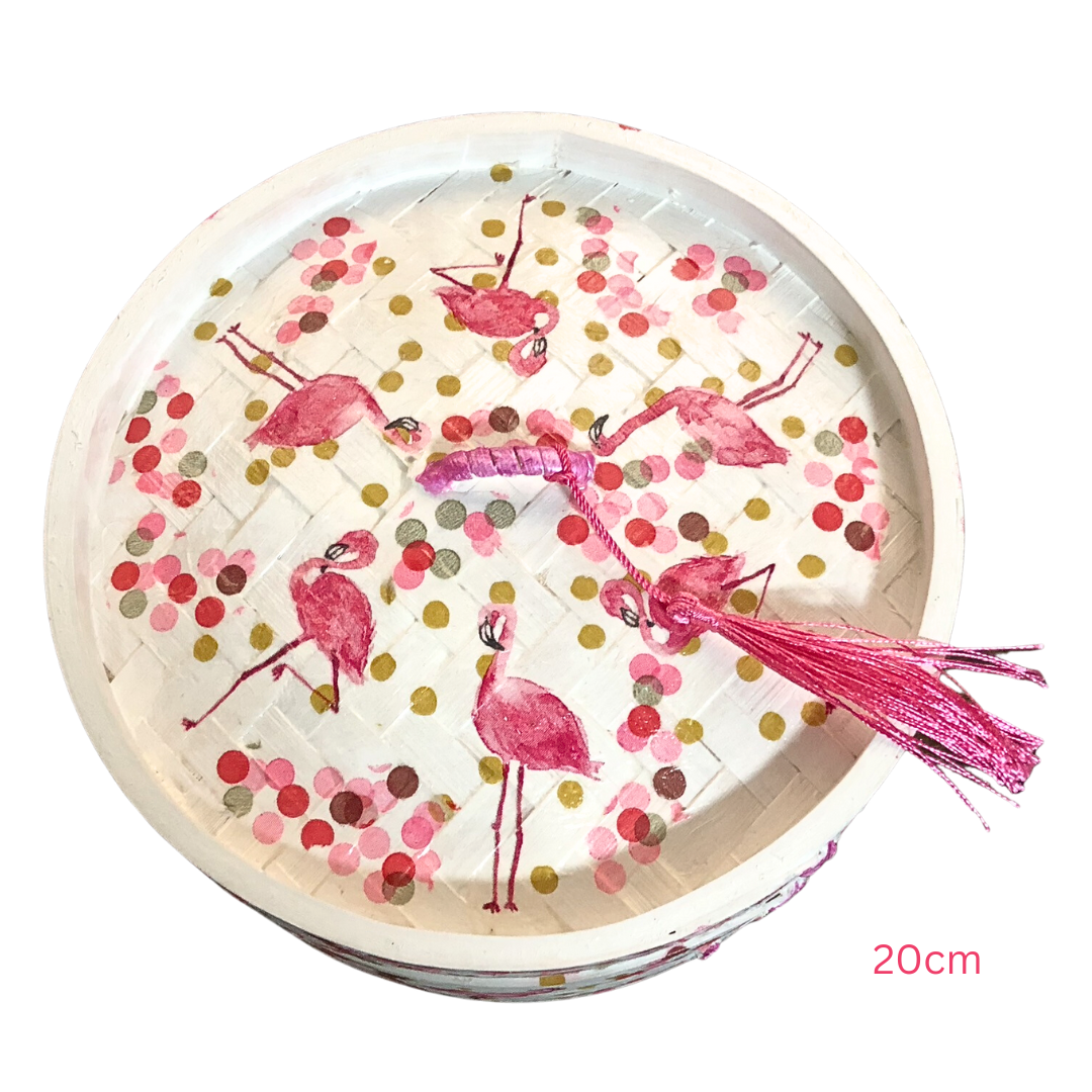 Bamboo Dim Sum Steamer - Pink Flamingo