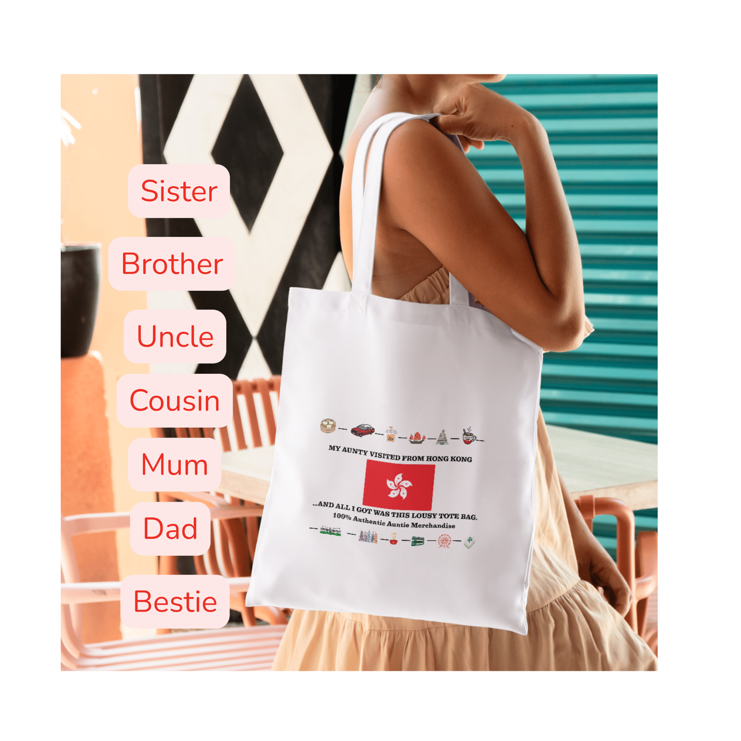 Hong Kong Tote – Authentic Souvenir Style