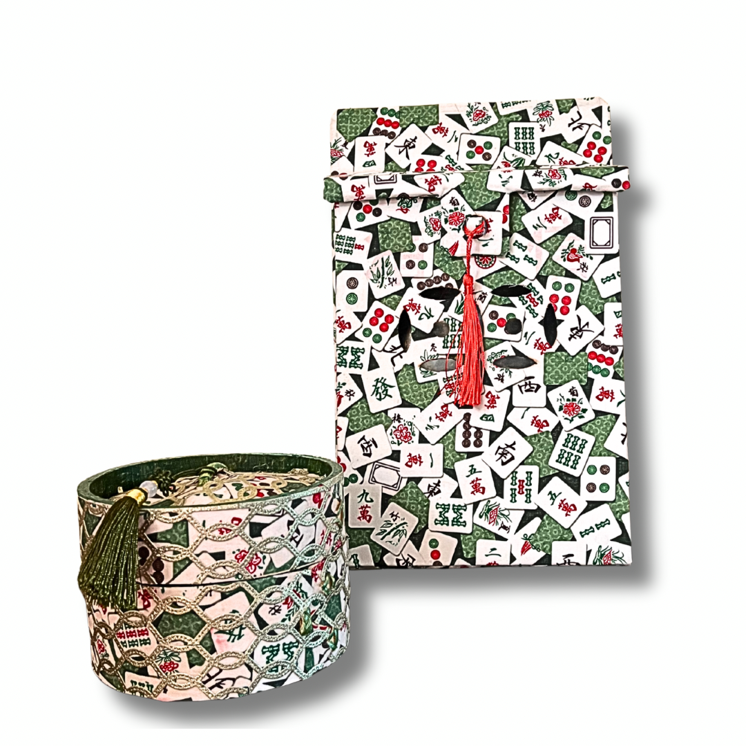Green Mahjong Coaster Gift Set