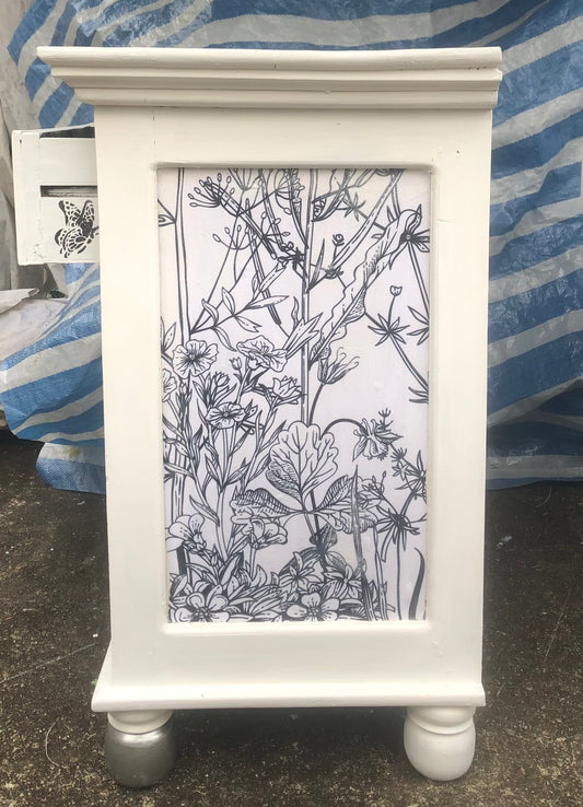 Black and White Bedside Cabinets