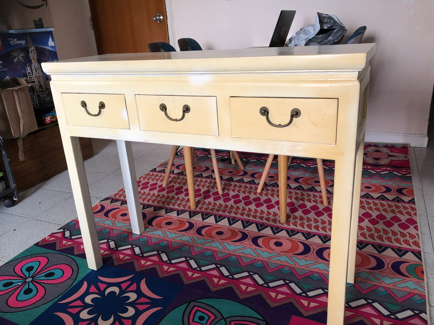 Chinoiserie Peacock Bedroom Suite Side Table