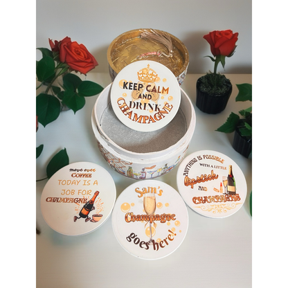 Champagne Coaster Set