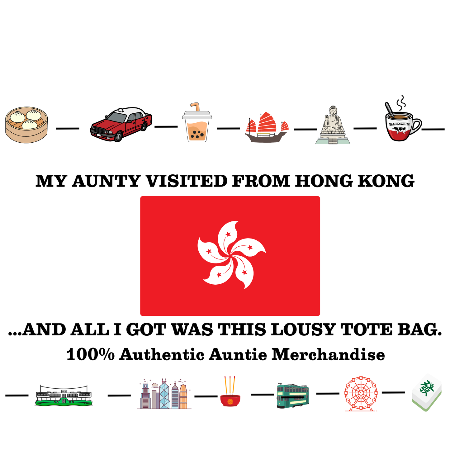Hong Kong Tote – Authentic Souvenir Style