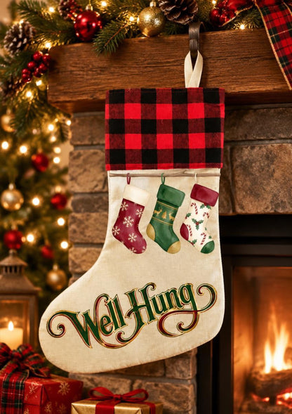 Well Hung - Personalised Christmas Stocking