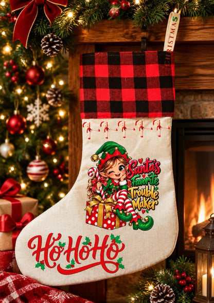Favourite Trouble Maker - Personalised Christmas Stocking