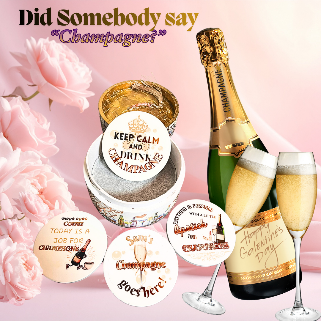 Champagne Coaster Set