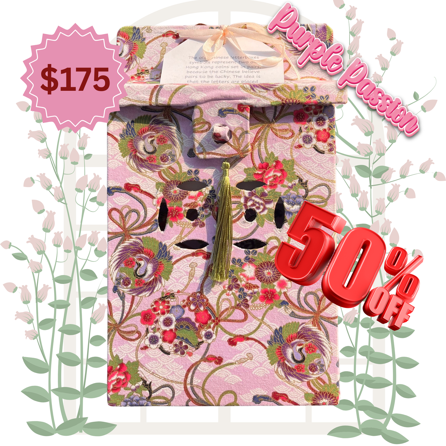 Hong Kong Traditional Letterbox - Purple Passion