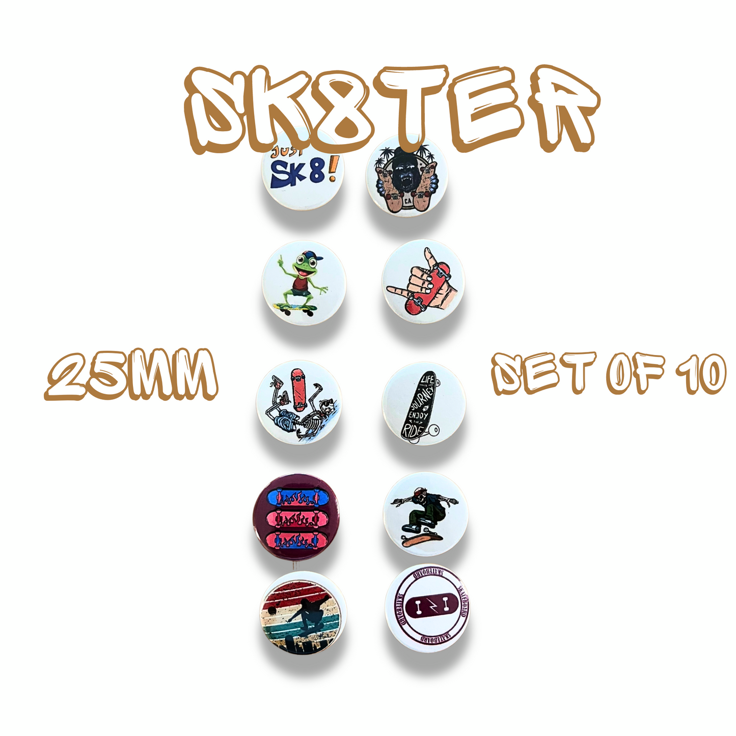 Button Pin Badges and Magnets